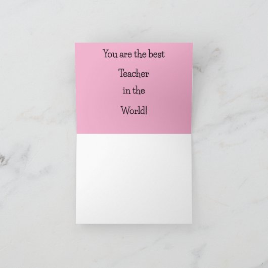 Schattigee Roze Bloemen Custom Kaart (Binnen)