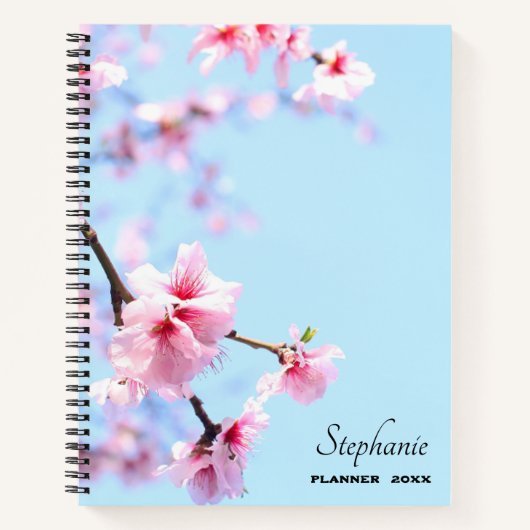 Schattigee Roze Bloemen Girly Planner Notitieboek (Voorkant)