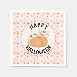 Schattigee Roze Bloemen Halloween Servet