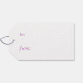 Schattigee Roze Bloemen Happy Birthday Gift Labels Cadeaulabel (Achterkant Horizontaal)