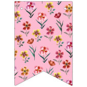 Schattigee Roze Bloemen Het is een Meisje Baby sho Vlaggetjes (Tweede vlag)