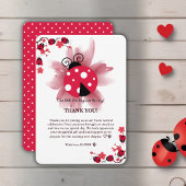 Schattigee Roze Bloemen Onze Kleine Liefde Bug Bab Bedankkaart