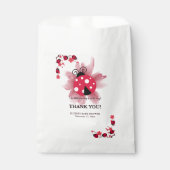 Schattigee Roze Bloemen Onze Kleine Liefde Bug Bab Bedankzakje (Voorkant)