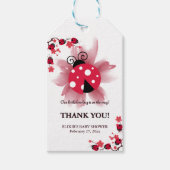 Schattigee Roze Bloemen Onze Kleine Liefde Bug Bab Cadeaulabel (Voorkant)