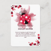 Schattigee Roze Bloemen Onze Kleine Liefde Bug Bab Informatiekaartje (Voorkant)