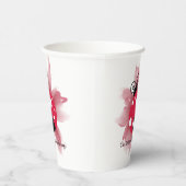 Schattigee Roze Bloemen Onze Kleine Liefde Bug Bab Papieren Bekers (Rechts)