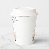 Schattigee Roze Bloemen Spook Met Pompoen Hallowee Papieren Bekers (Links)