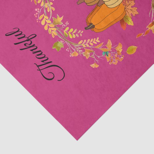 Schattigee Roze Bloemen TankfulTissue Papier (Detail)