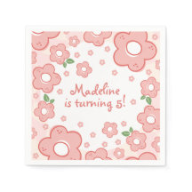 Schattigee Roze Bloemen Verjaardagsfeestje Pinks