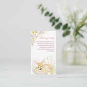 Schattigee Roze Bloemenherten Baby shower Boeken v Informatiekaartje (Staand voorkant)