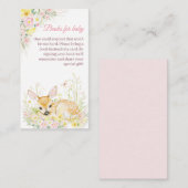 Schattigee Roze Bloemenherten Baby shower Boeken v Informatiekaartje (Voorkant / Achterkant)