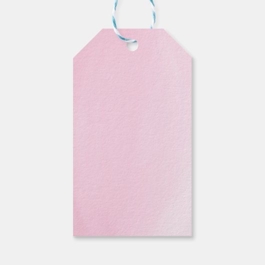 Schattigee roze bloemenreis rijden door Baby showe Cadeaulabel (Achterkant)