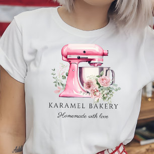 Schattigee Roze Bloemmenger Bakkerij Tri-Blend Shirt