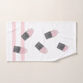 Schattigee Roze Bloempot Bloemen Waterverf Bad Handdoek (Handdoek)