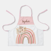 Schattigee Roze Boho Regenboog Meisjes All-Over Pr Schort (Voorkant)