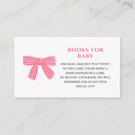 Schattigee roze boog Baby shower Boek Verzoek Informatiekaartje