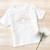Schattigee roze boog en wilde bloemen Modern Bloem Kinder Shirts