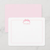 Schattigee roze boog Kinderen Bedankkaart (Voorkant / Achterkant)