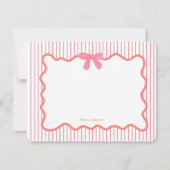 Schattigee roze boog lijst meisjes bedankkaart (Voorkant)