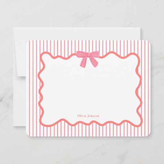 Schattigee roze boog lijst meisjes bedankkaart (Voorkant)