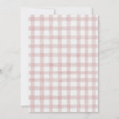 Schattigee roze boog lint baby shower uitnodiging (Achterkant)