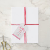 Schattigee roze boog meisje Baby shower Dank u Cadeaulabel (Met Touw)