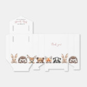 Schattigee Roze Bos Dieren Baby shower Sprinkle Bedankdoosjes (Uitgevouwen)