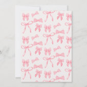 Schattigee Roze Bow 1st Girl's Birthday Kaart (Achterkant)