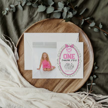 Schattigee Roze Bow Coquette 1e Verjaardag foto