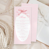 Schattigee Roze Bow Coquette Baby Meisje Douche Me Menu