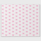 Schattigee Roze Bow Coquette Patroon Baby shower Cadeaupapier (Vlak)