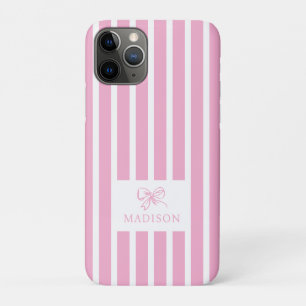 Schattigee Roze Bow Coquette Preppy Aangepaste naa Case-Mate iPhone Case