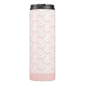 Schattigee Roze Bow Custom Name Thermische Tumbler Thermosbeker (Achterkant)
