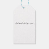Schattigee Roze Bow Grijs en Witte Braider Hair St Cadeaulabel (Achterkant)