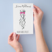 Schattigee Roze Bow Grijs en Witte Braider Hair St Flyer (Hand)