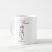 Schattigee Roze Bow Grijs en Witte Braider Hair St Koffiemok (Voorkant links)