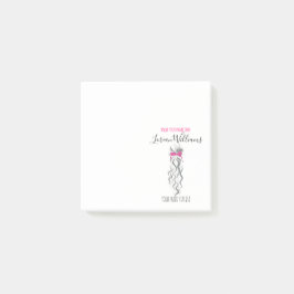 Schattigee Roze Bow Grijs en Witte Braider Hair St Post-it® Notes