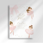 Schattigee Roze Bow Let's Plié Ballerina Verjaarda Kaart