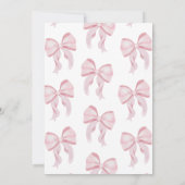 Schattigee Roze Bow Little Miss Onederful 1e verja Kaart (Achterkant)