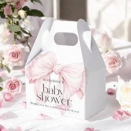 Schattigee Roze Bow Meisje Baby shower Dank u Bedankdoosjes