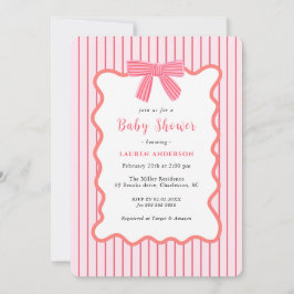 Schattigee Roze Bow, Meisje Baby shower Kaart