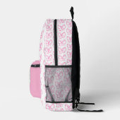 Schattigee Roze Bow Pattern Rugzak met Wit Lint (Rechts)