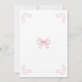 Schattigee Roze Bow Preppy Coquette Baby Meisje Do Kaart (Achterkant)