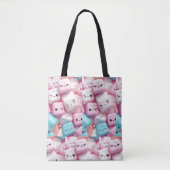 Schattigee roze canvas tas (Voorkant)