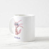 Schattigee Roze Cartoon Axolotl Koffiemok (Voorkant links)
