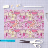 Schattigee roze Cartoon badkamer producten Tissuepapier (Craft)