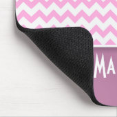 Schattigee Roze Chevron Muismat (Hoek)