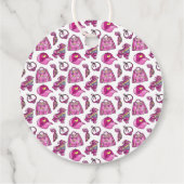 Schattigee roze cool meisje dingen bedankjes labels (Achterkant)