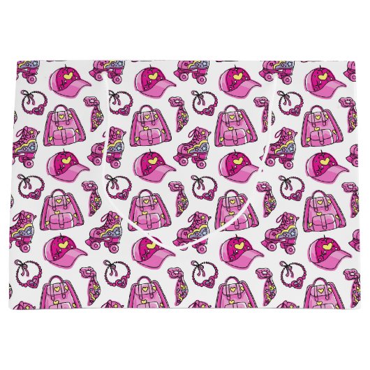 Schattigee roze cool meisje dingen groot cadeauzakje (Voorkant)