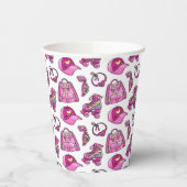 Schattigee roze cool meisje dingen papieren bekers (Links)